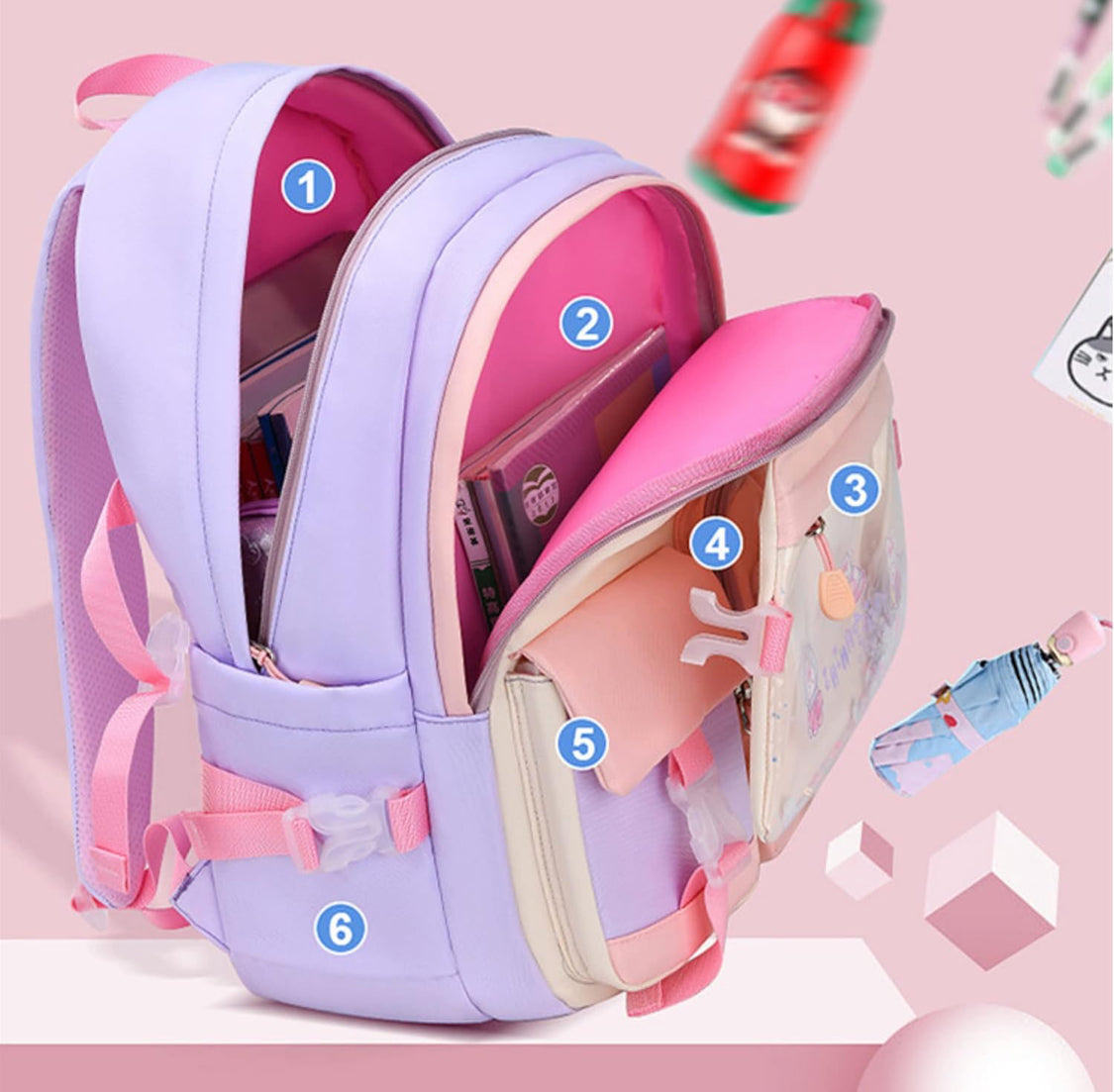 Bolso Morral Escolar Kawaii
