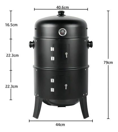 Asador Barril Portátil 3 En 1. Ahumador, Envío Gratis