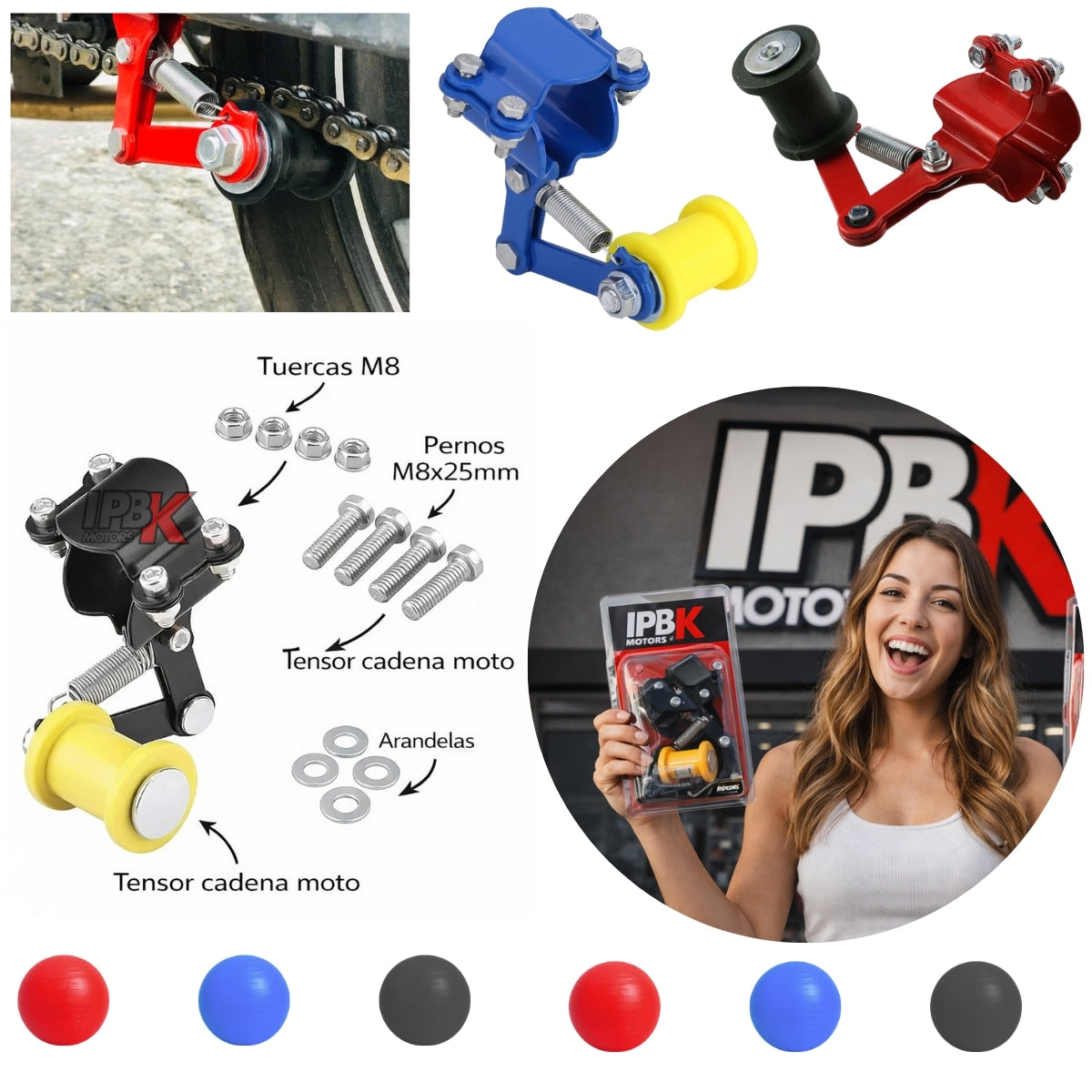 TENSOR CADENA MOTO TIJERA KIT ARRASTRE