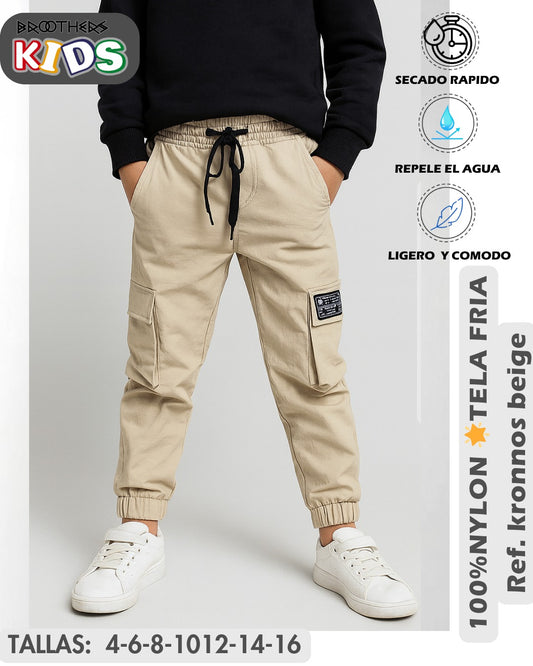 Pantalon Para Niño Kids Jogger Tela ylon