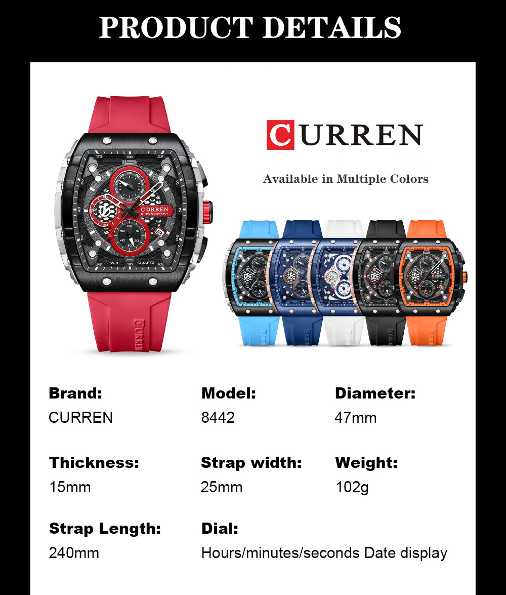 Reloj Curren Pulso Silicona Envío Gratis