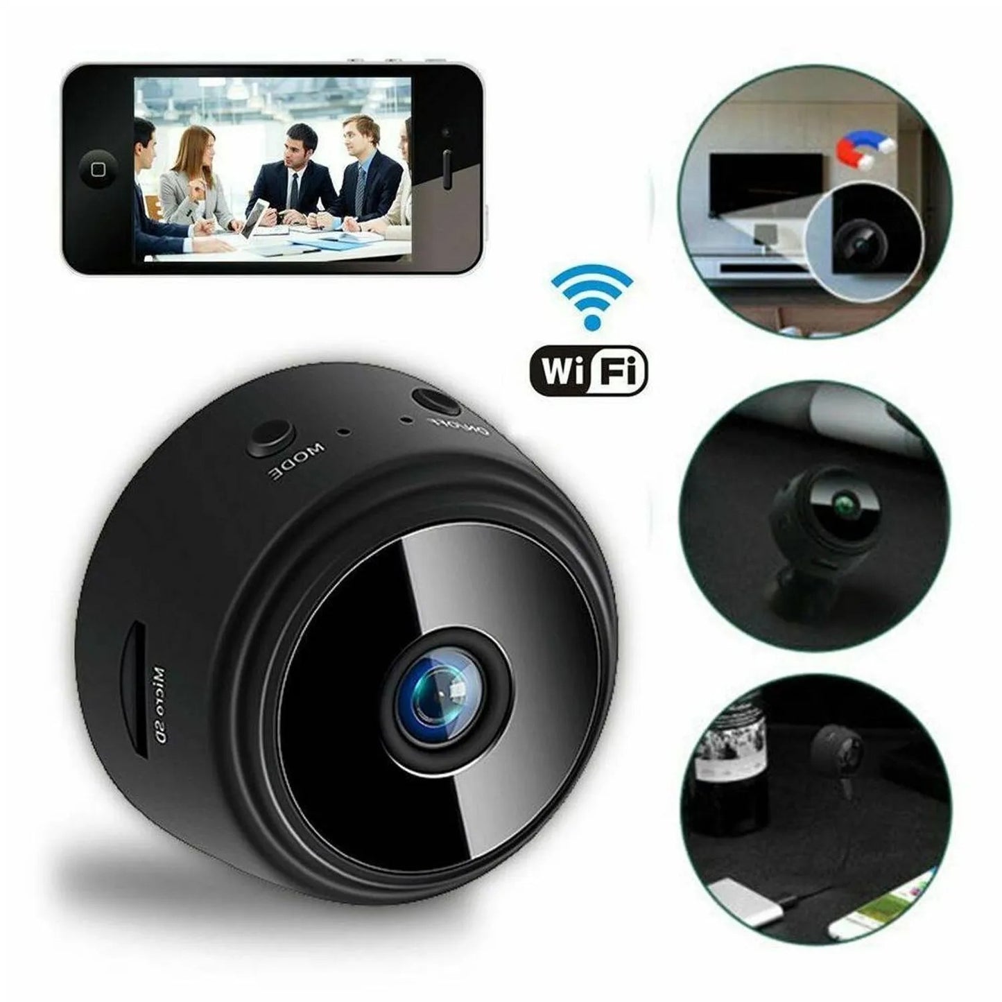 Cámara Mini WiFi A9 ESP – Cámara Pinhole HD 1080P Envío Gratis