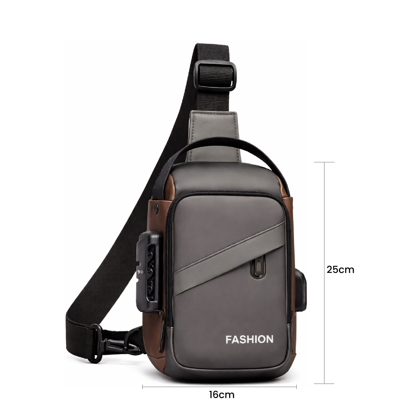 Bolso Mini USB Cargador Hombre Antirrobo