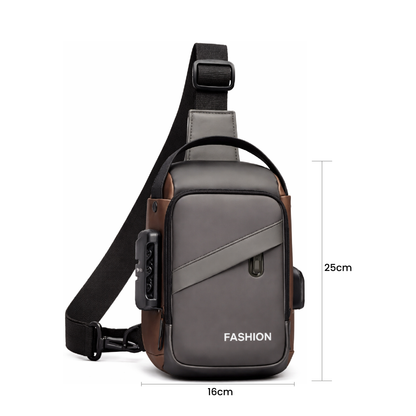Bolso Mini USB Cargador Hombre Antirrobo