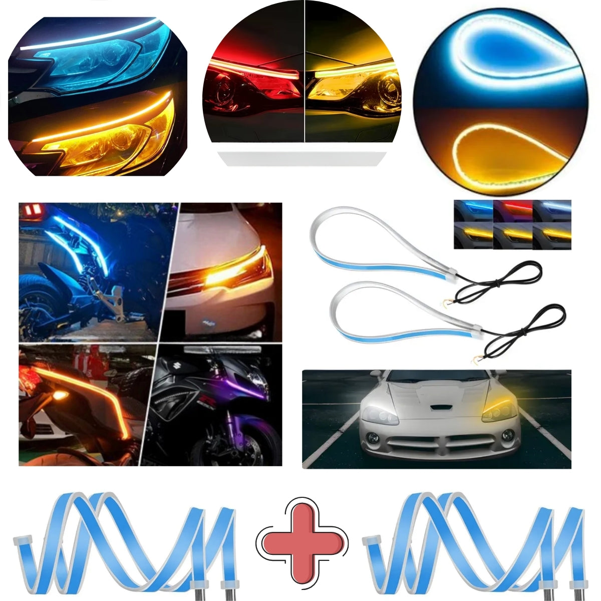 Cintas led dual color 2x1 universal ilum