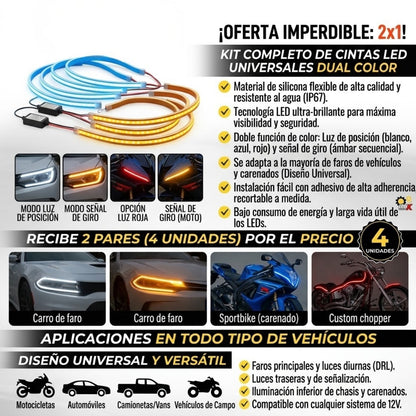 Cintas led dual color 2x1 universal ilum