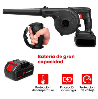 Sopladora Larga y Aspirado Doble Bateria