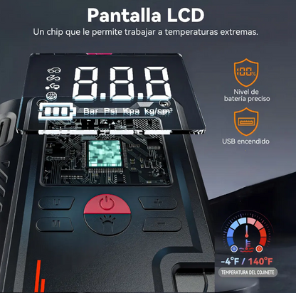 Arrancador Batería + Compresor Aire T-700