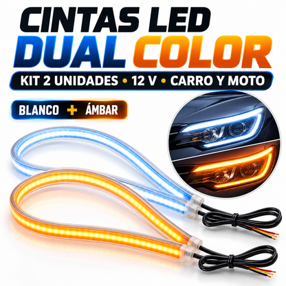 Cintas led dual color 2x1 universal ilum