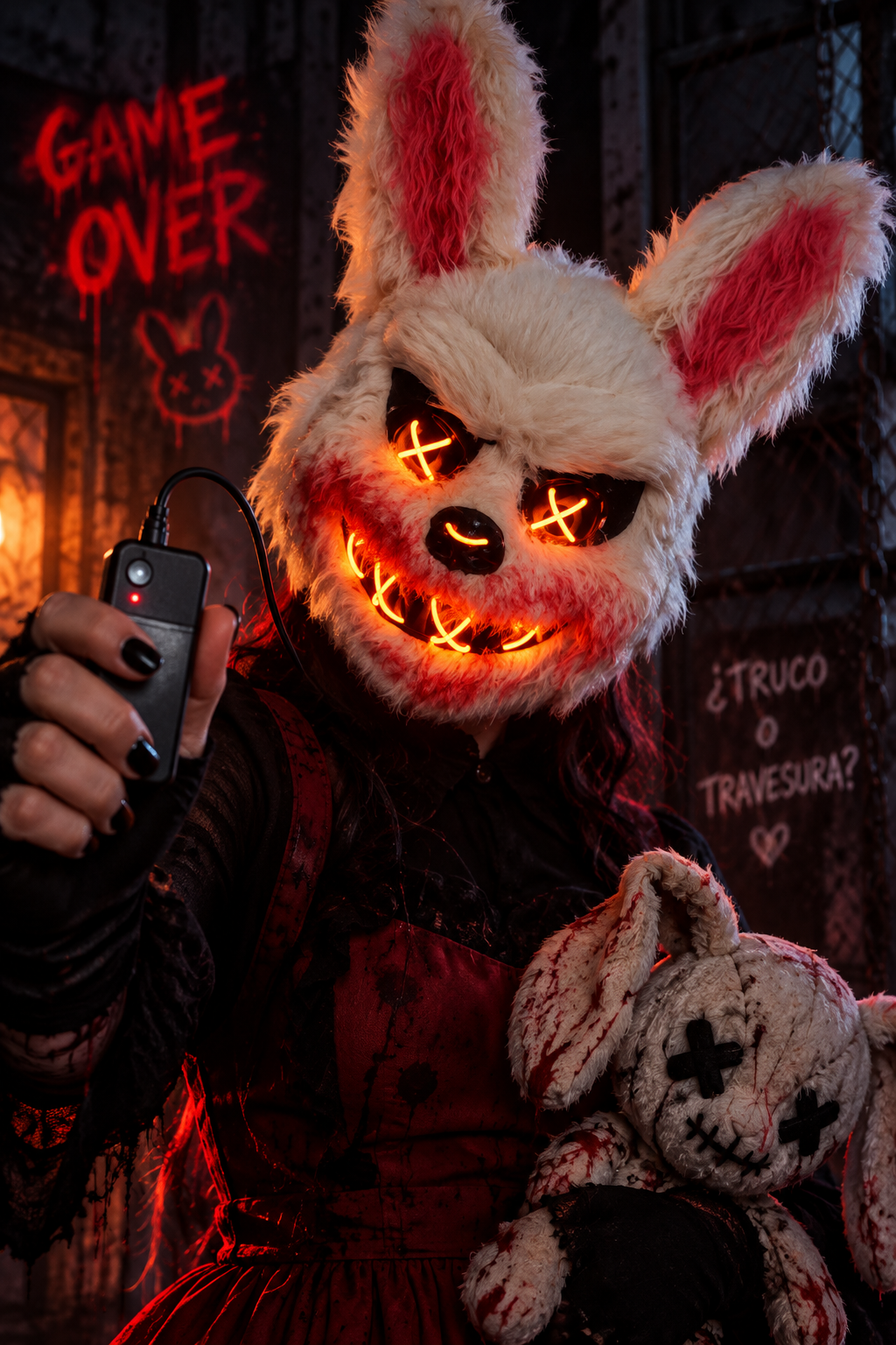 Máscara LED Neón con Control Remoto | Halloween, Disfraces y Fiestas
