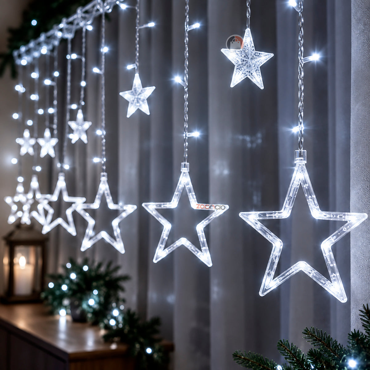 Cortina Punta Estrella Led 3 y 6 M