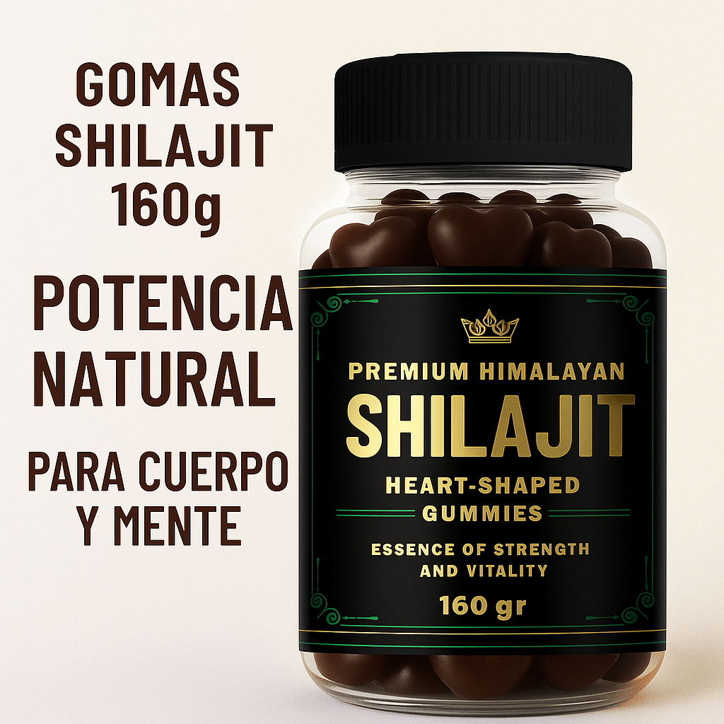 🔥 GOMAS SHILAJIT 160g – Potencia Natural para Cuerpo y Mente