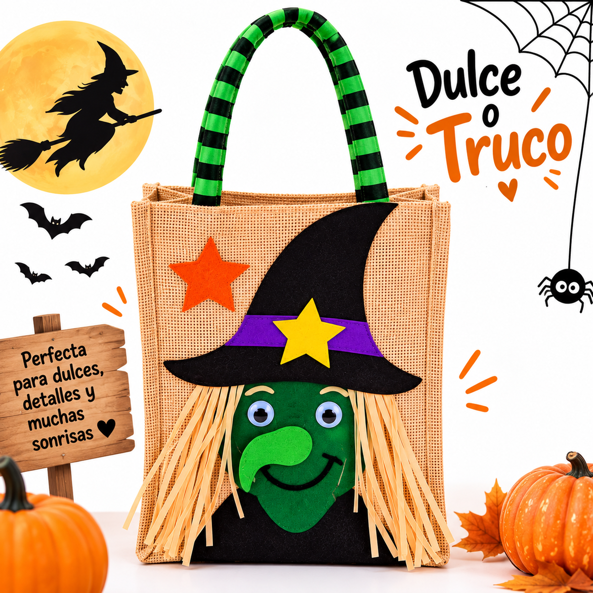 CESTA BOLSA HALLOWEEN YUTE