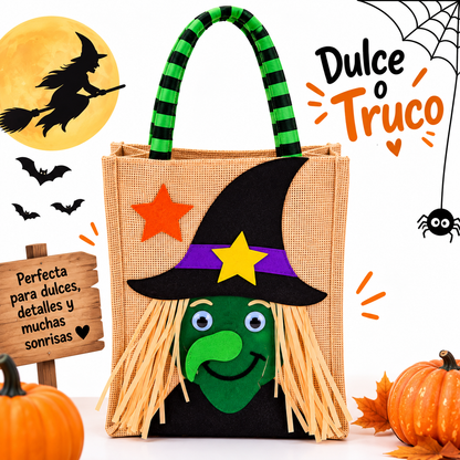 CESTA BOLSA HALLOWEEN YUTE