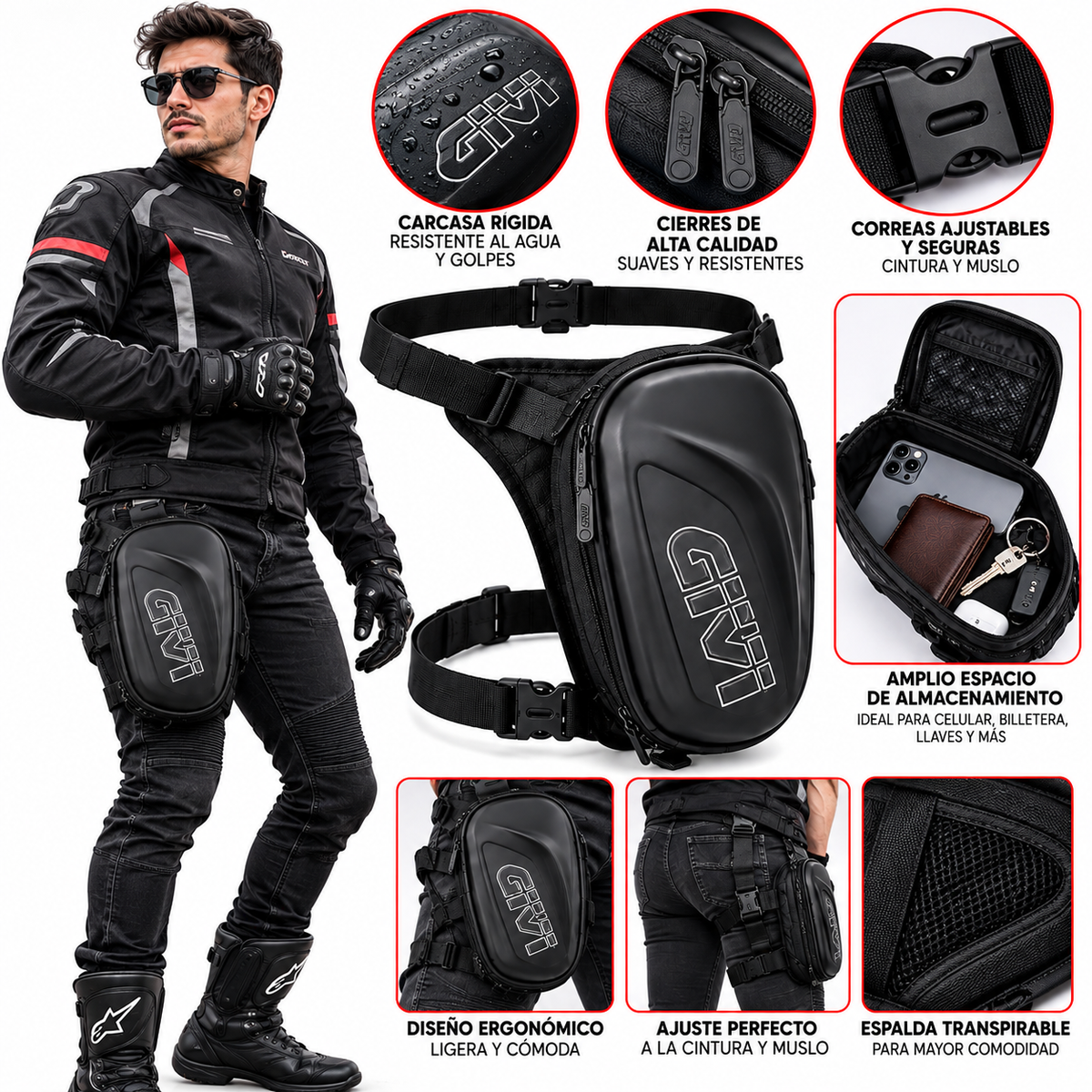 Piernera GIVI Rígida Impermeable Envío Gratis