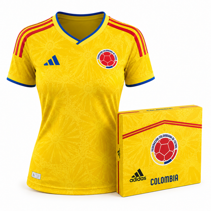 Combo Camiseta Colombia Bordada + Caja De Presentación