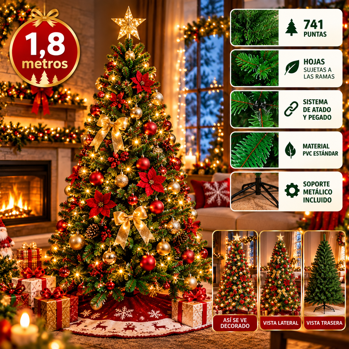 Árbol de Navidad 1,8 m
