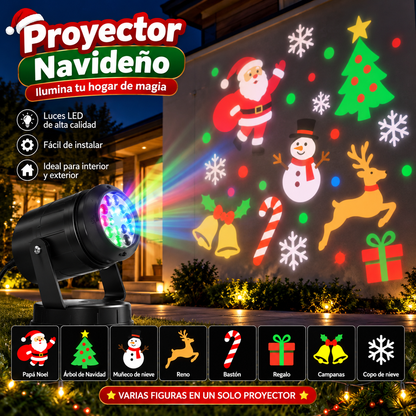 Proyector de Luces Navideñas RGB – 16 Imágenes