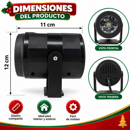 Proyector de Luces Navideñas RGB – 16 Imágenes