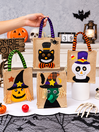 CESTA BOLSA HALLOWEEN YUTE