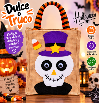 CESTA BOLSA HALLOWEEN YUTE