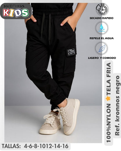 Pantalon Para Niño Kids Jogger Tela ylon