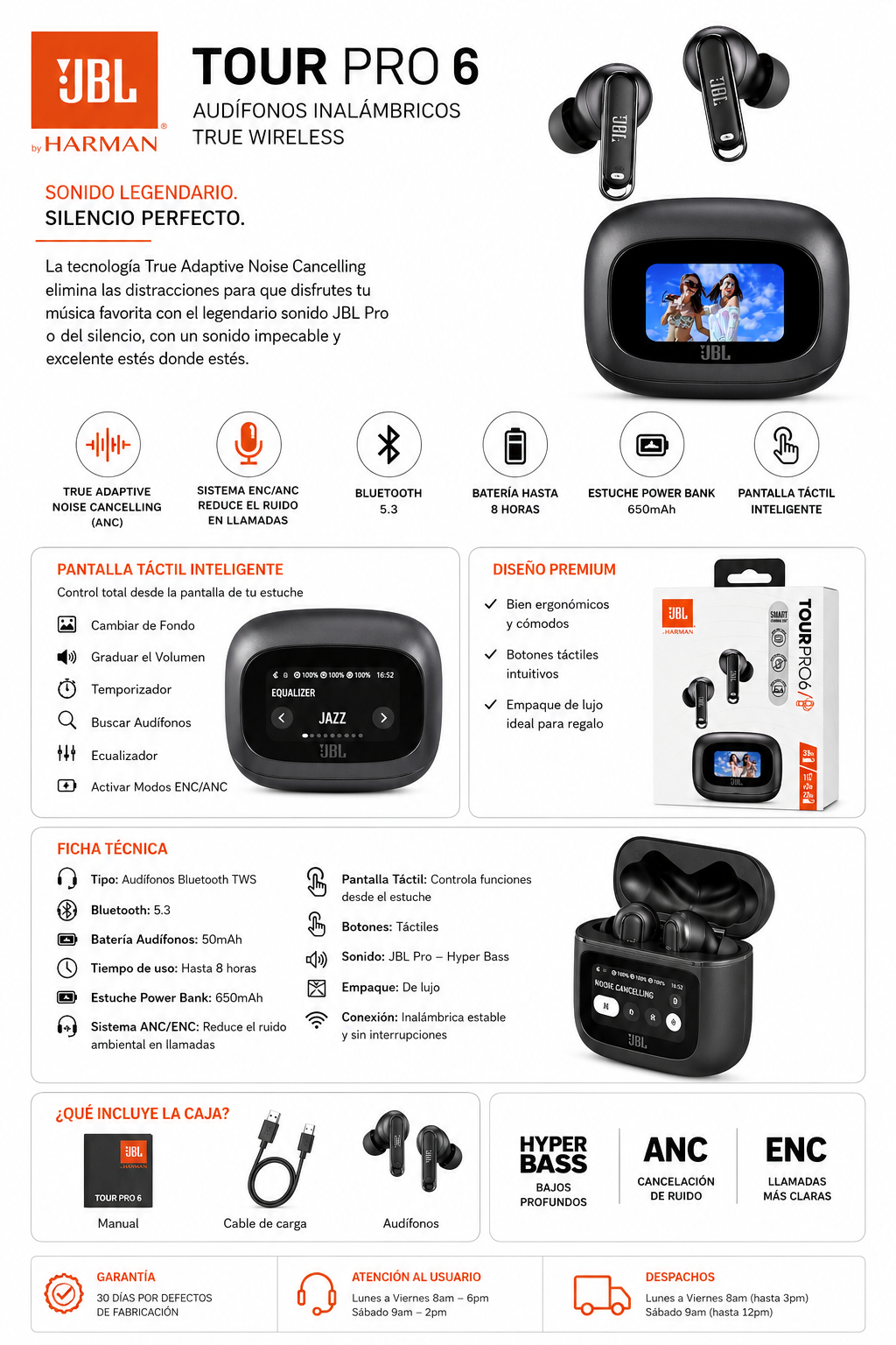 Audífonos JBL Tour Pro 6