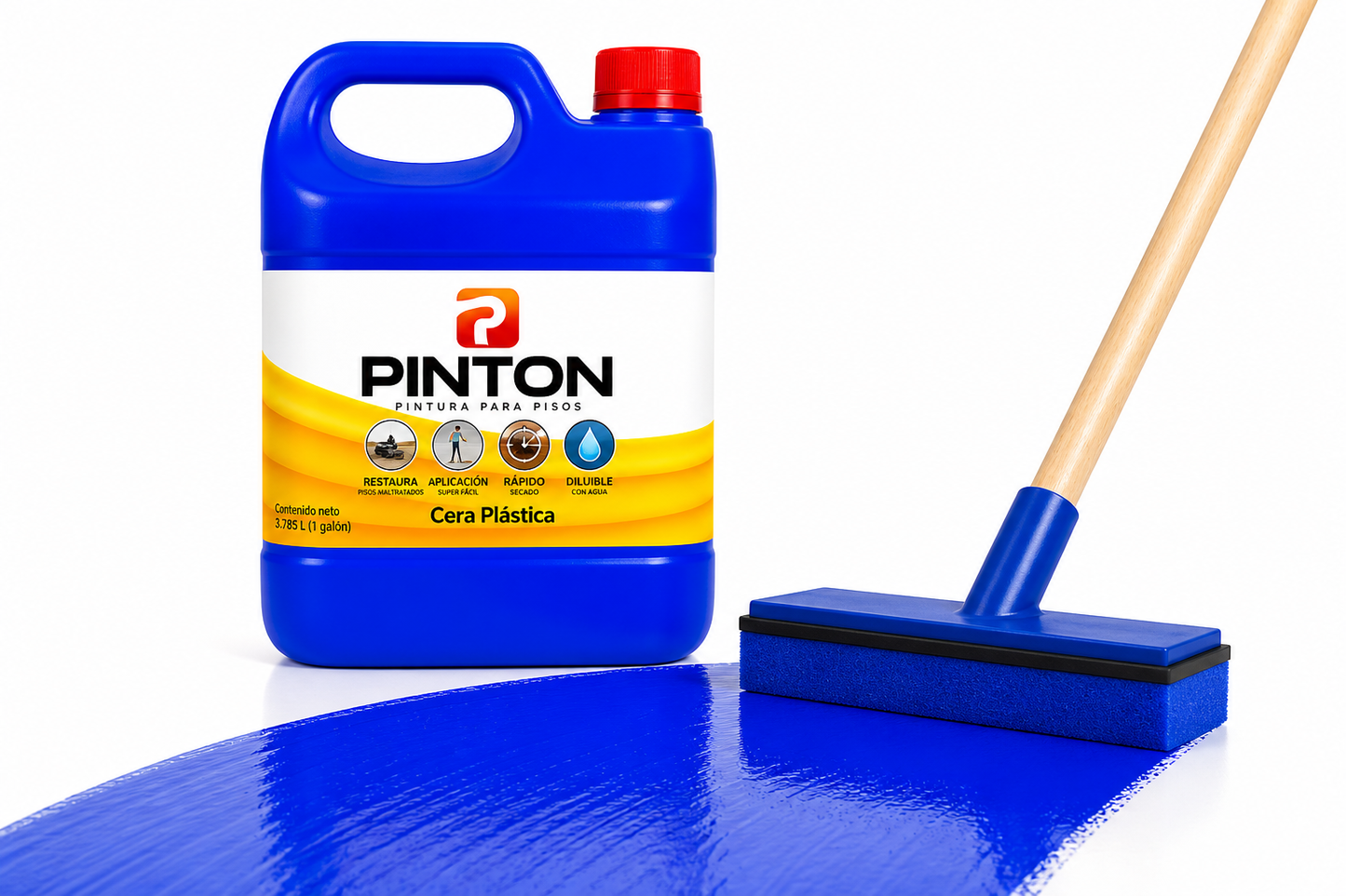 Cera Para El Piso Galón 4L + Aplicador | Cera Efecto Pintura Envío Gratis