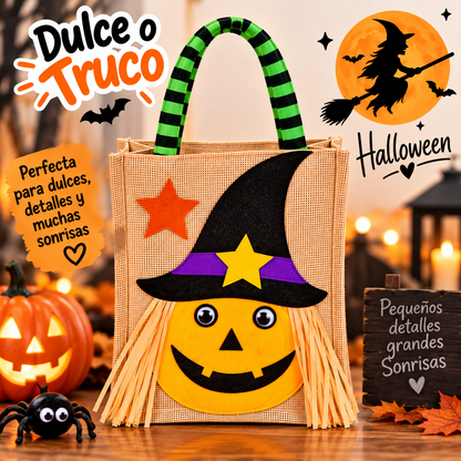 CESTA BOLSA HALLOWEEN YUTE