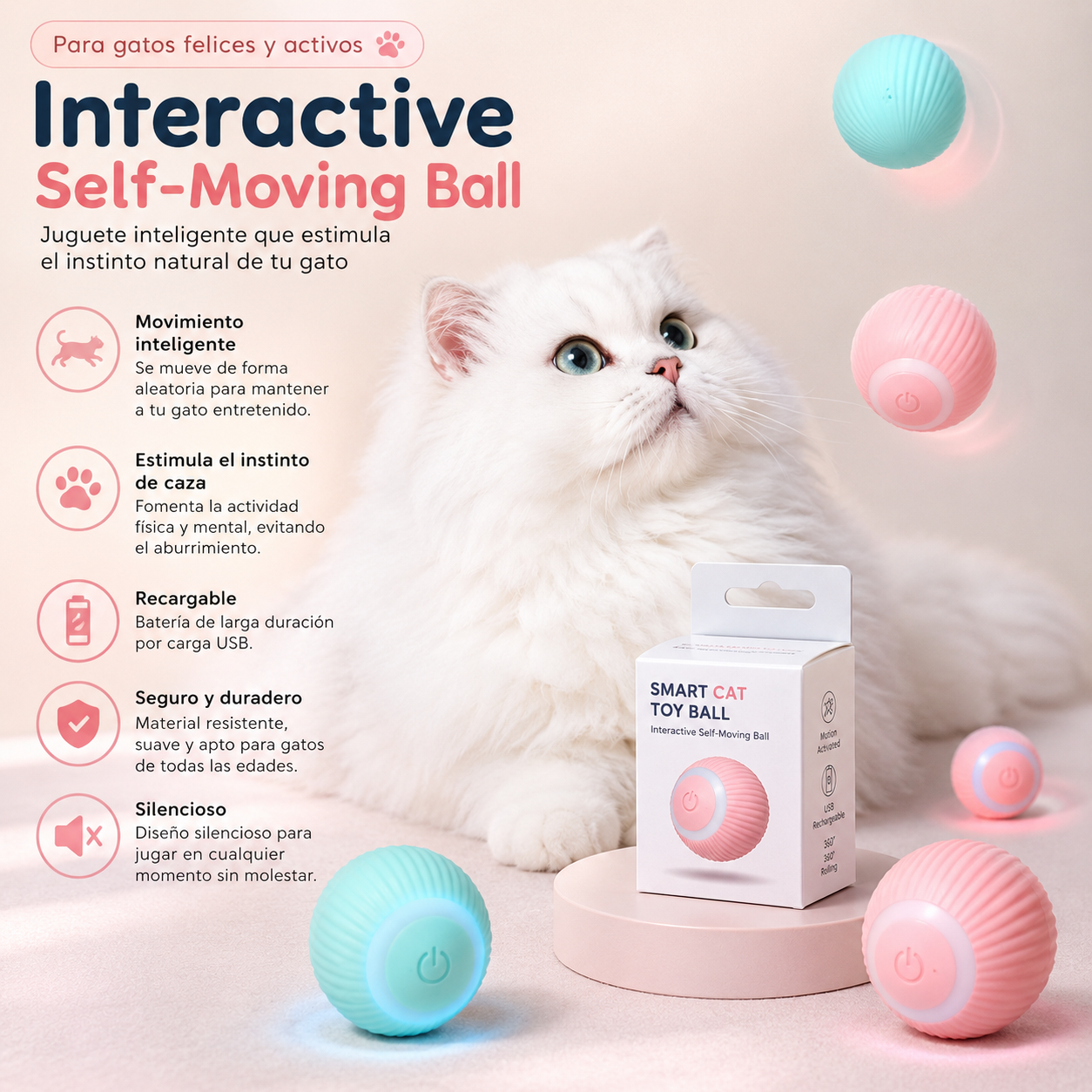 Pelota De Gato Juguete Inteligente