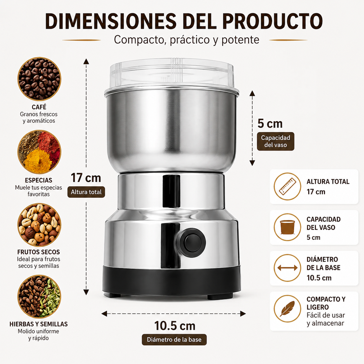 Molino Moledor De Café Y Especias