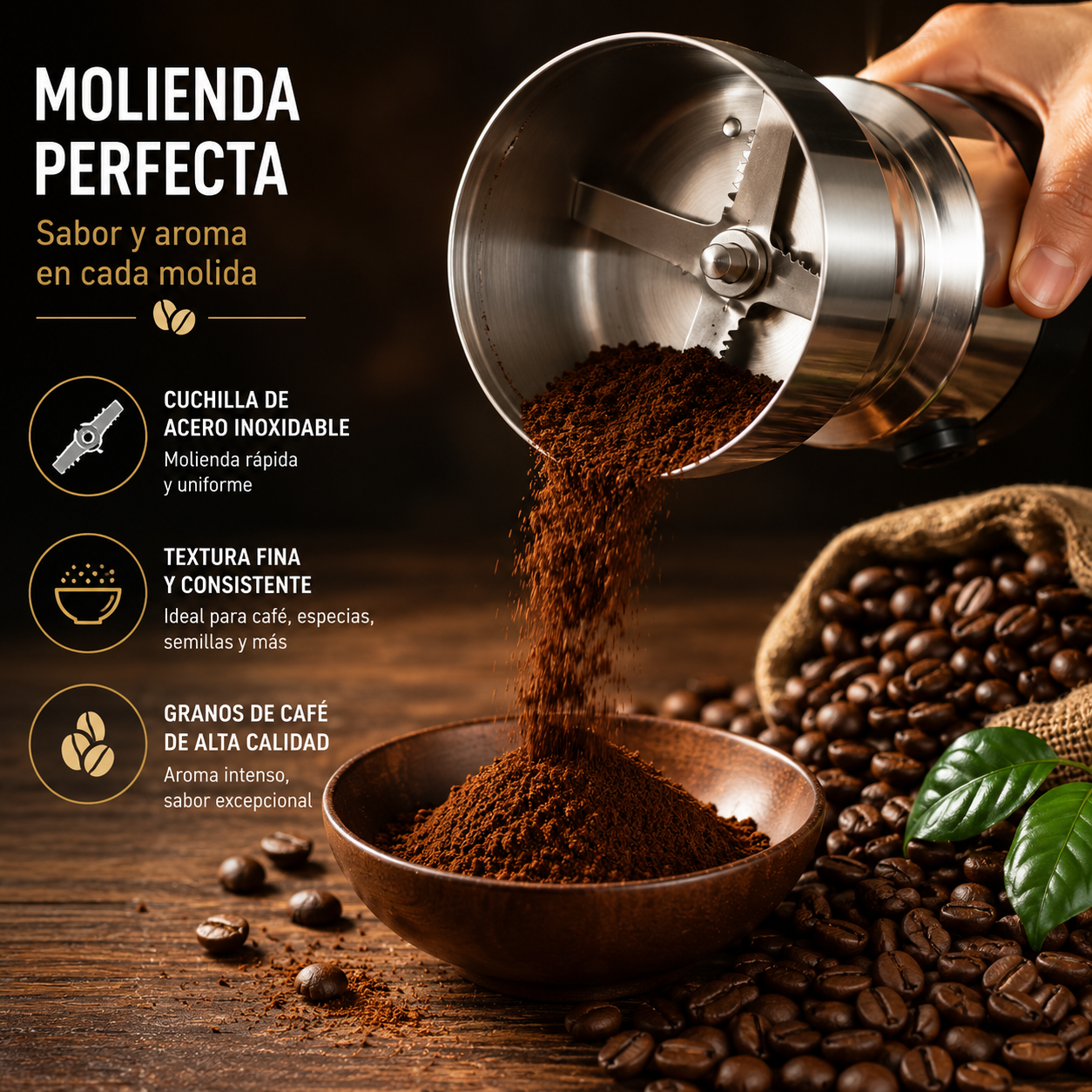 Molino Moledor De Café Y Especias