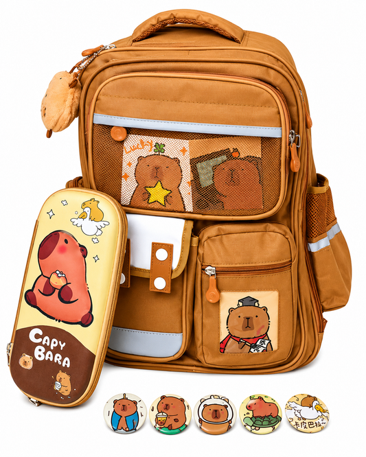 Morral Capibara Pines Cartuchera Y Llave