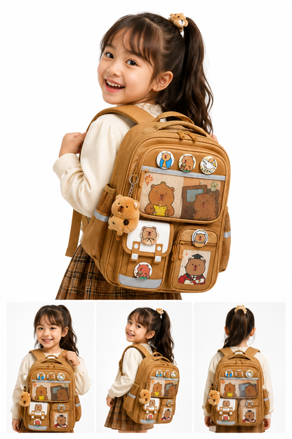 Morral Capibara Pines Cartuchera Y Llave