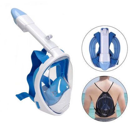 🤿🐠 Máscara de Buceo Careta Snorkel Full Face – Vista 180° + Soporte para Cámara 📸🌊