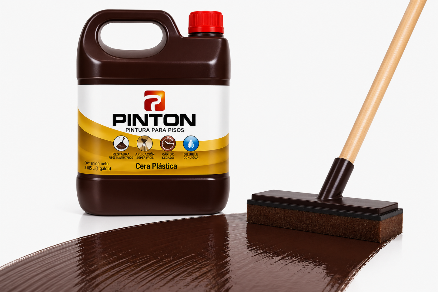Cera Para El Piso Galón 4L + Aplicador | Cera Efecto Pintura Envío Gratis