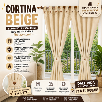 Cortina X2 Jaquard 300 Gramos 280cm
