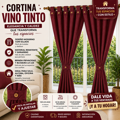 Cortina X2 Jaquard 300 Gramos 280cm