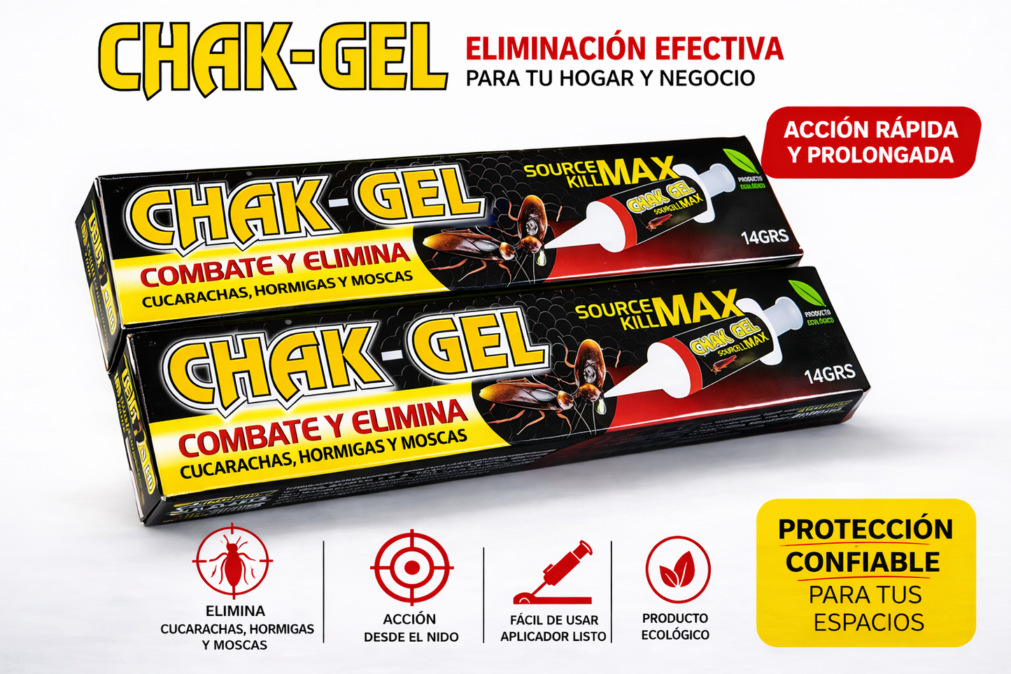 Chak Gel Mata Cucarachas 14grs