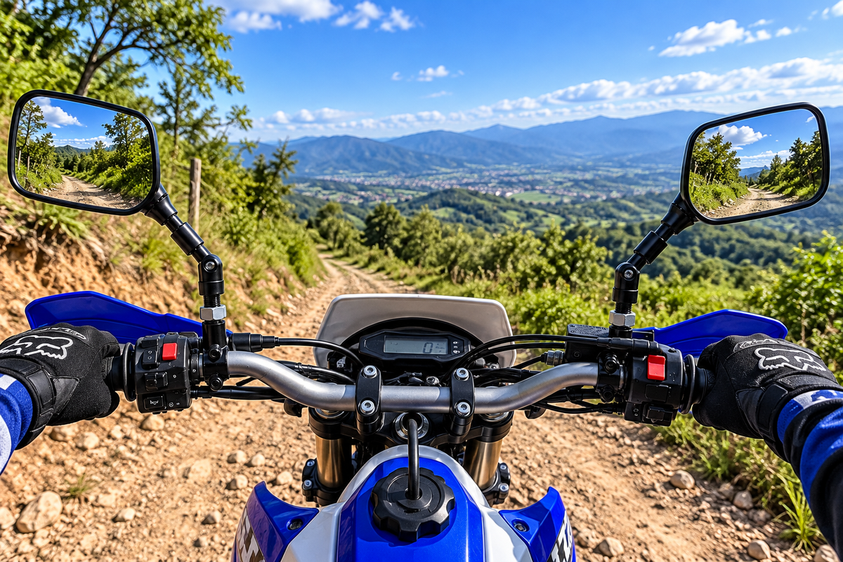 Espejos Moto Universales Cuadrados Negro Envío Gratis