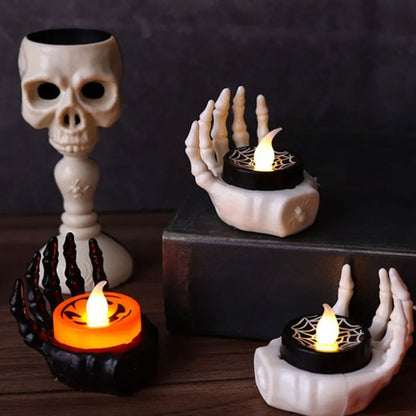 Velas LED Mano Esqueleto Halloween
