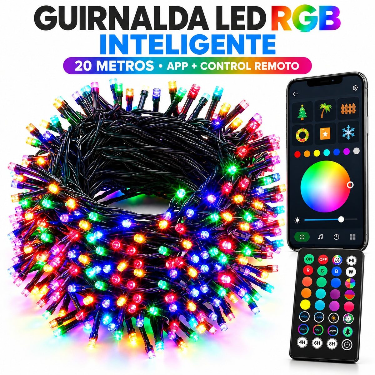 Guirnalda Premium Luces Inteligente App