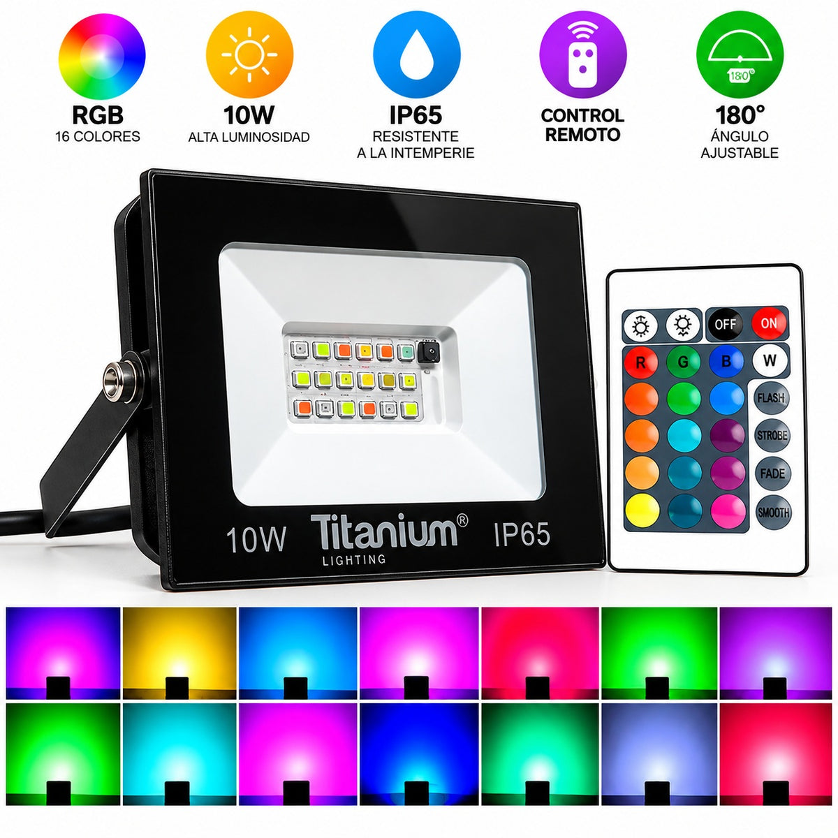 Mini Reflector Led Rgb Lampara De Colores
