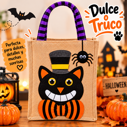 CESTA BOLSA HALLOWEEN YUTE