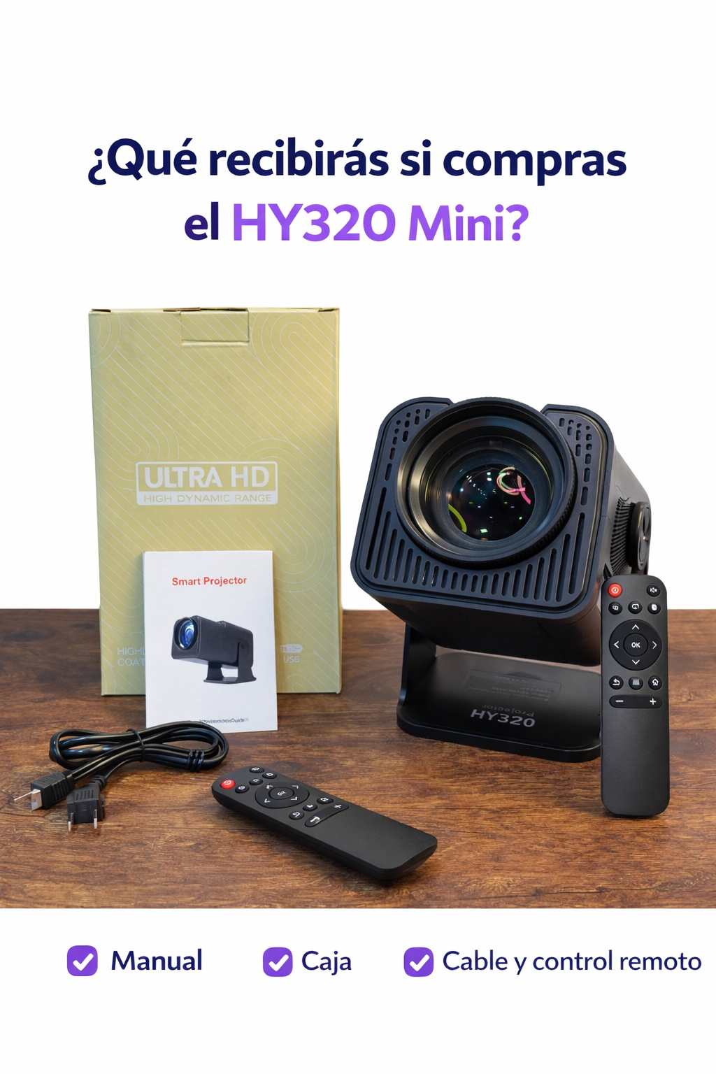 PROYECTOR ALTA CALIDAD HY320 MINI