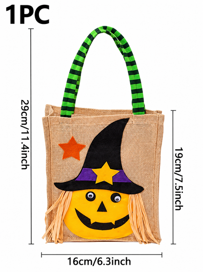 CESTA BOLSA HALLOWEEN YUTE