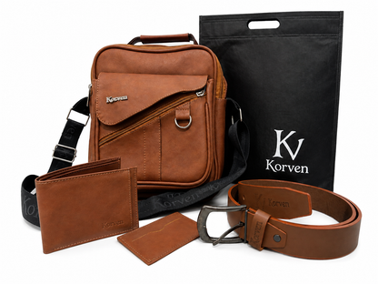 Trío KORVEN Bolso DANTE Correa Billetera