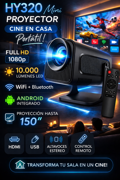 PROYECTOR ALTA CALIDAD HY320 MINI