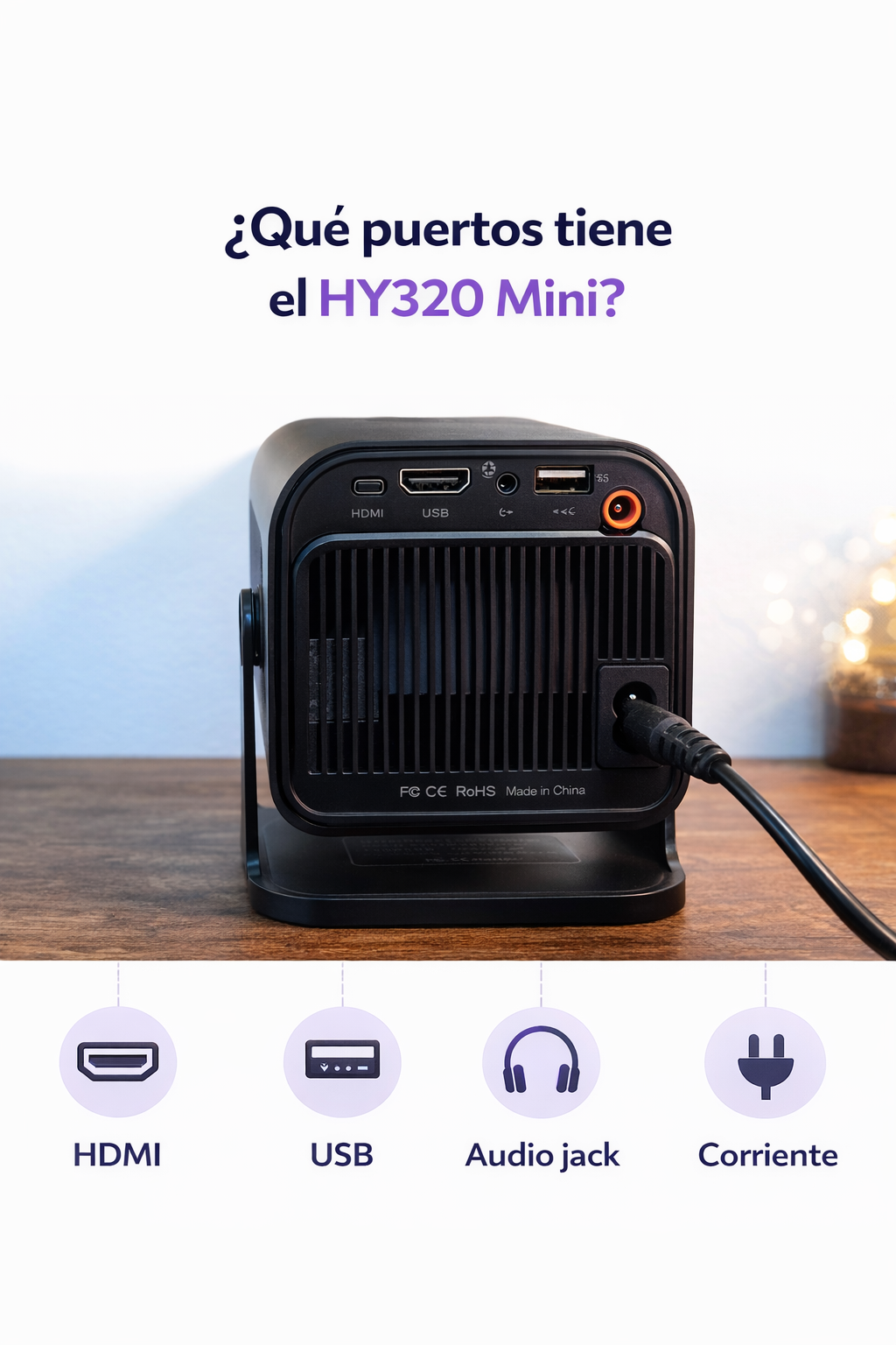 PROYECTOR ALTA CALIDAD HY320 MINI