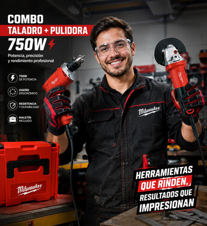 Combo Taladro Y Pulidora Millwaukee 750W